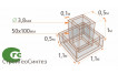 Габион Клумба двухуровневая 1.1x1.1x0.5/0.5x0.5x1-3.8-Ц (50x100)