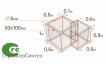 Габион Клумба совмещеная 0.8x0.8x1/0.6x0.6x0.8-4-Ц (50x100)